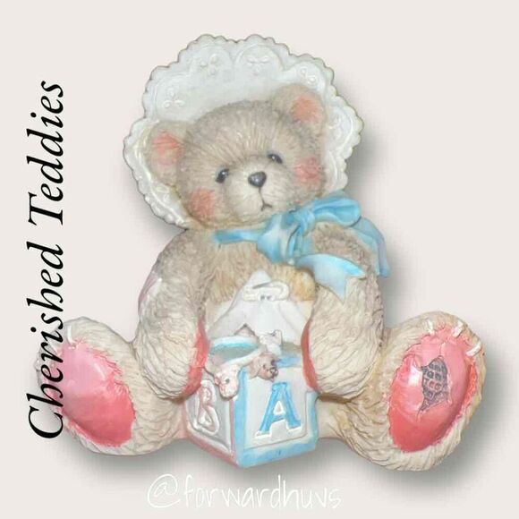 Enesco Cherished Teddies Figurine - Bobbie "A Little Friendship To Share" (1993) - Picture 1 of 8